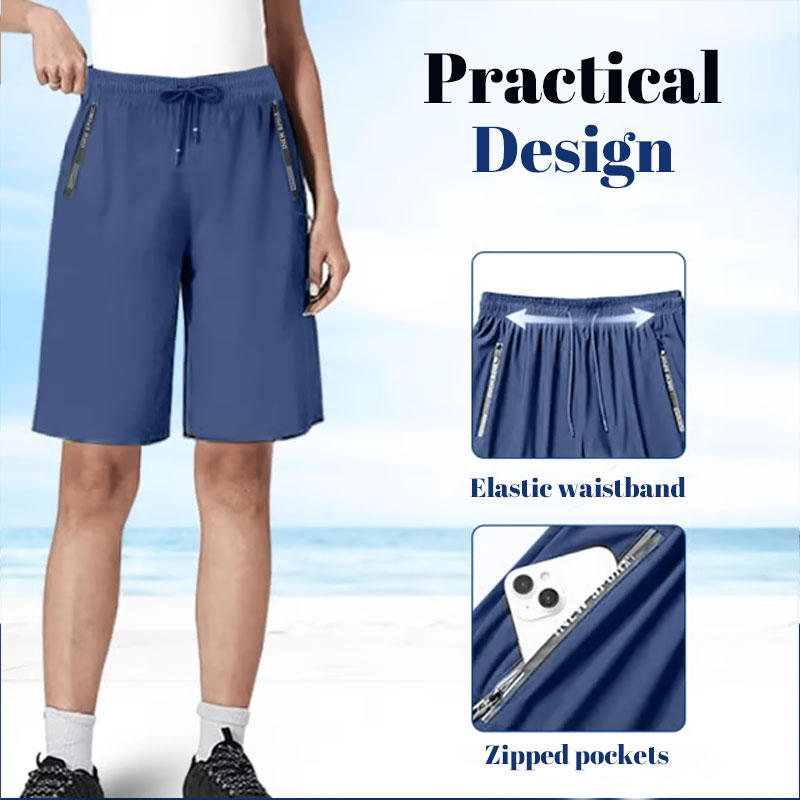 ⌛Ukens spesialtilbud🧊Holder deg kjølig hele sommeren❄️🩳Hurtigtørkende stretchshorts laget av is-silk