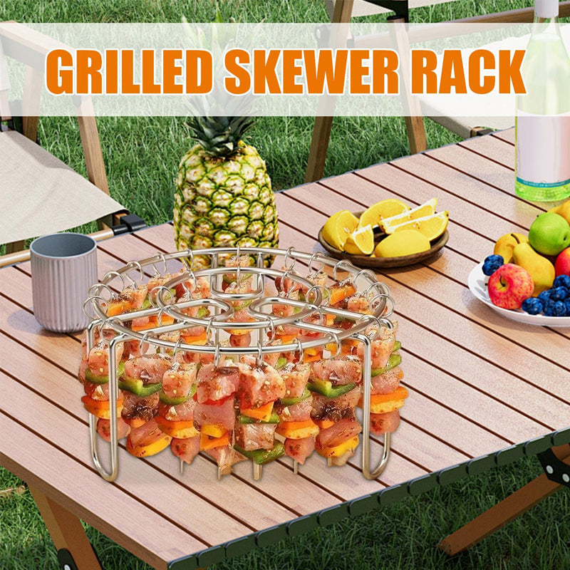 🔥 Soporte Vertical para Brochetas de Freidora de Aire – Porta Brochetas de Acero Inoxidable para Freidoras de Aire, Hornos y Brochetas Caseras de Barbacoa 🍢