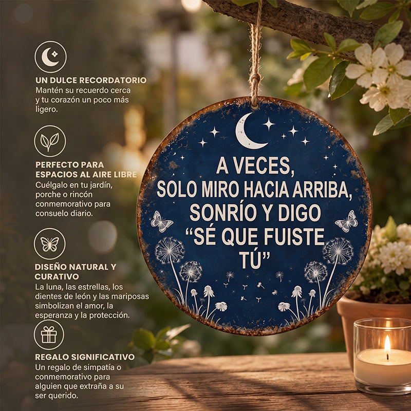 Cartel Conmemorativo para Jardín «Sé que eras tú» – Un suave abrazo para el alma 🦋