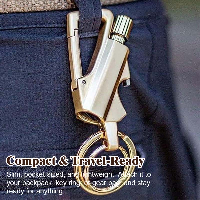 🔥 Multifunksjonell nøkkelringlighter - skyv for å tenne, stil for å bær