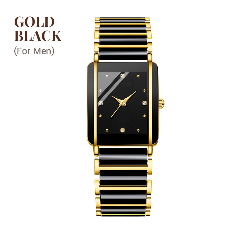 ⌚ Reloj de cuarzo cuadrado de cerámica de moda