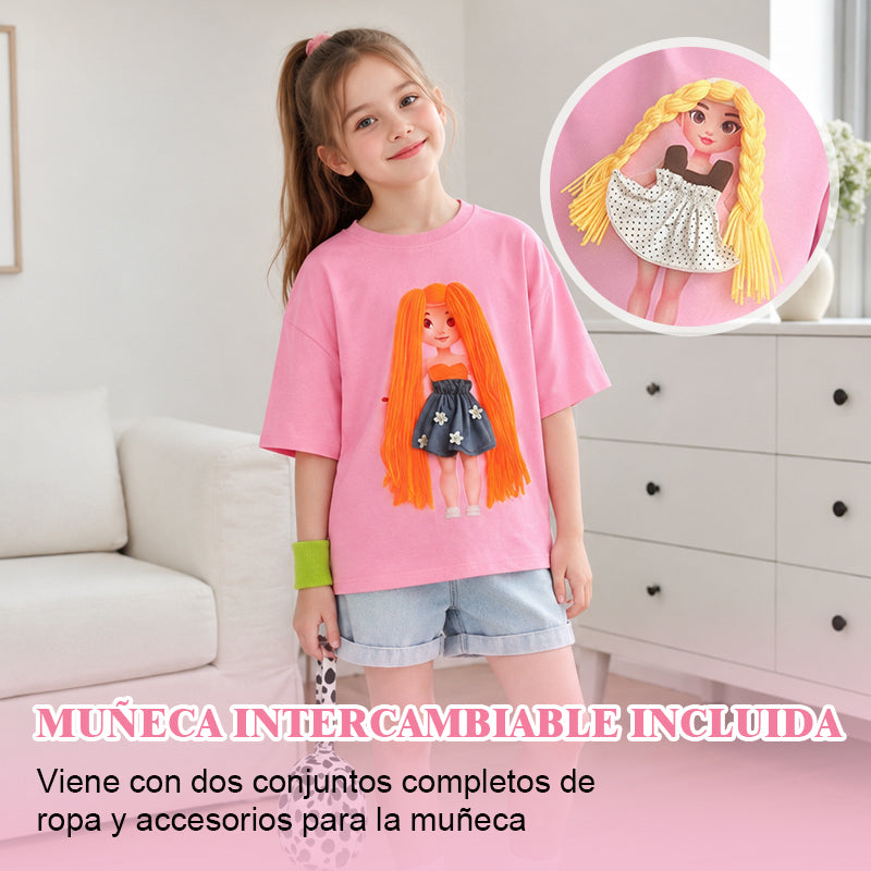 👧Camiseta DIY Niña Muñeca Intercambiable Verano 2026🌸