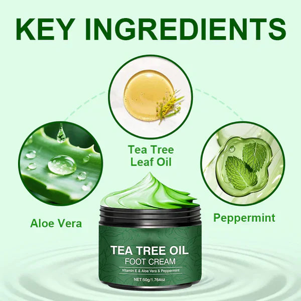 🎁 ¡HOY SOLAMENTE! Recibe una lima de uñas profesional GRATIS con cada pedido.✨💝 Cuidado calmante para los pies con aloe vera y árbol de té.