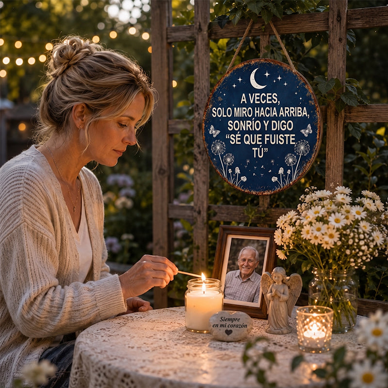 Cartel Conmemorativo para Jardín «Sé que eras tú» – Un suave abrazo para el alma 🦋