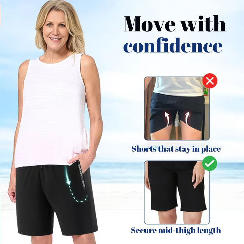 ⌛Ukens spesialtilbud🧊Holder deg kjølig hele sommeren❄️🩳Hurtigtørkende stretchshorts laget av is-silk