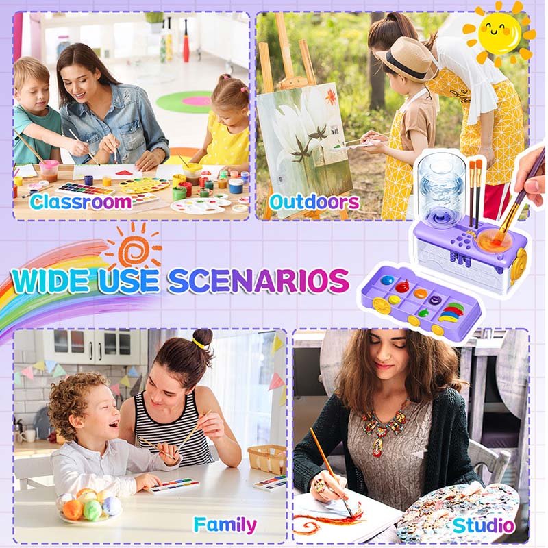 🎨🖌️Automatisk pennaholder med vannbytte