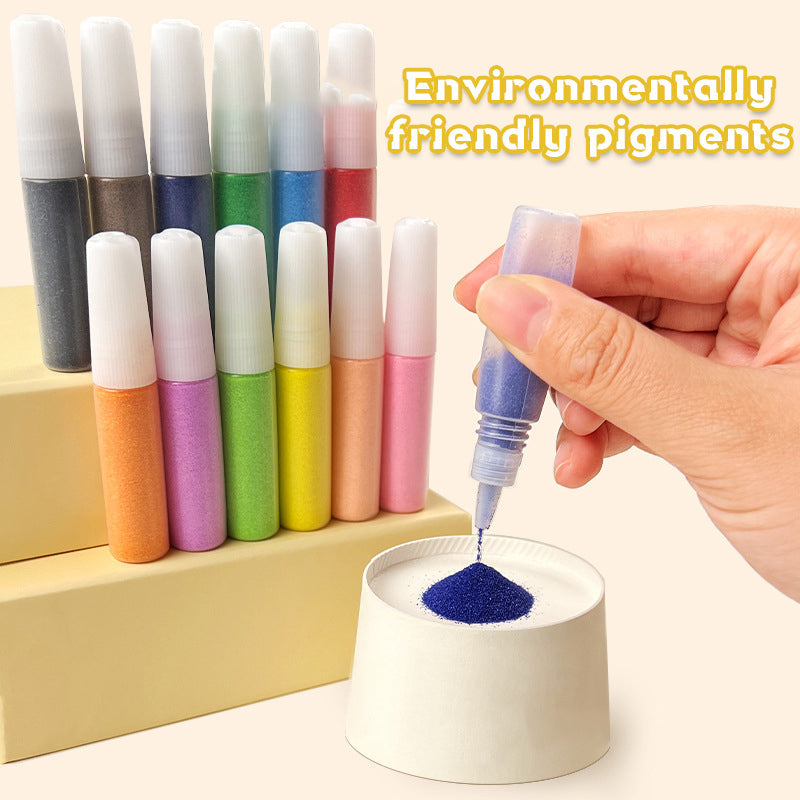 ⏳Denne ukens spesialtilbud✨Barnas sandmaling håndlaget DIY fargelegging pedagogisk lekeset