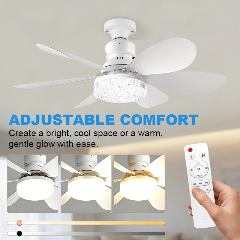 💡 Solución «Luz Ventiladora Inteligente»: ventilador de techo LED regulable con kit de montaje de fácil instalación 🌀
