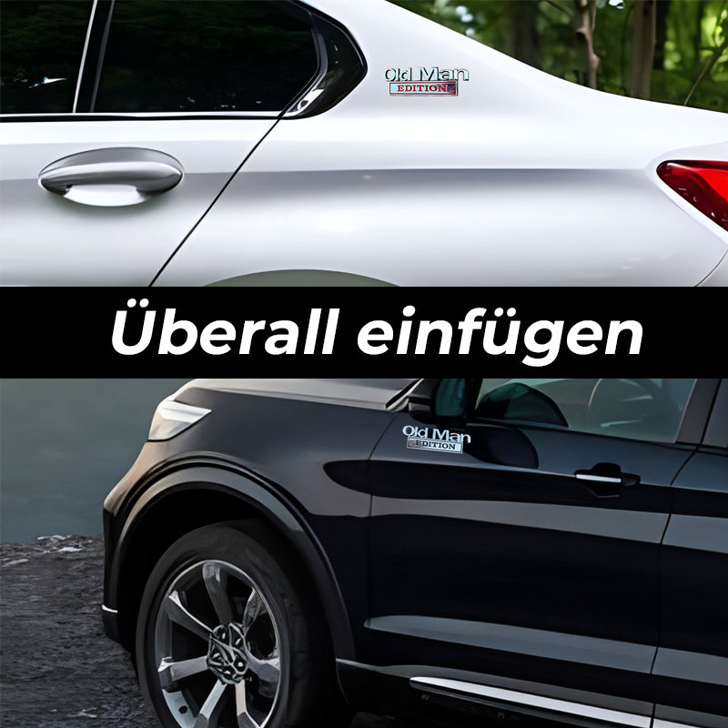 🚗Vis frem personligheten din med dette morsomme 💨 «Old Man Edition»-merket! 😆👴