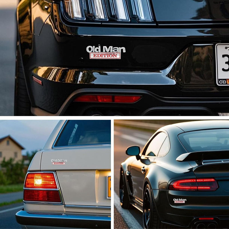 🚗Vis frem personligheten din med dette morsomme 💨 «Old Man Edition»-merket! 😆👴