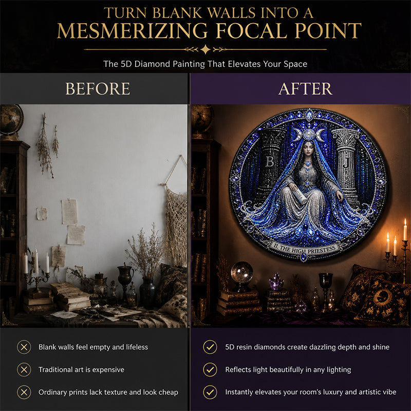 🧘‍♀️ Encuentra Tu Luz Sagrada: Arte de Diamantes del Tarot Arcanos Mayores 🌘