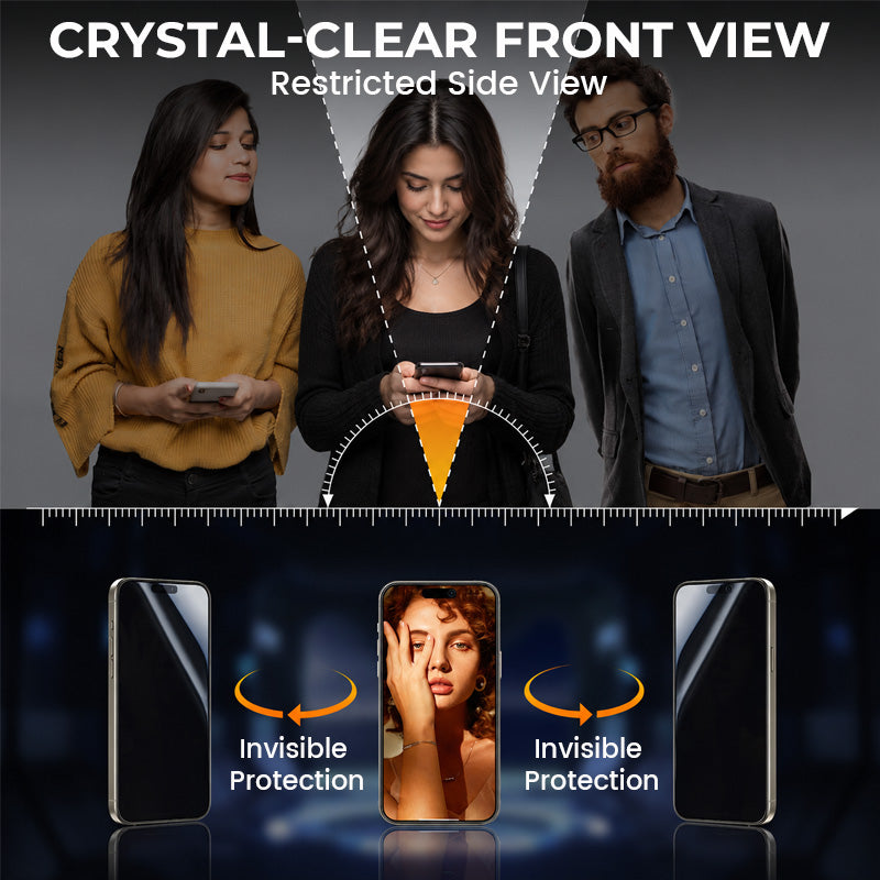 3 unidades🛡️ Protector de pantalla de privacidad con brillo rojo (cristal templado) para iPhone ✨