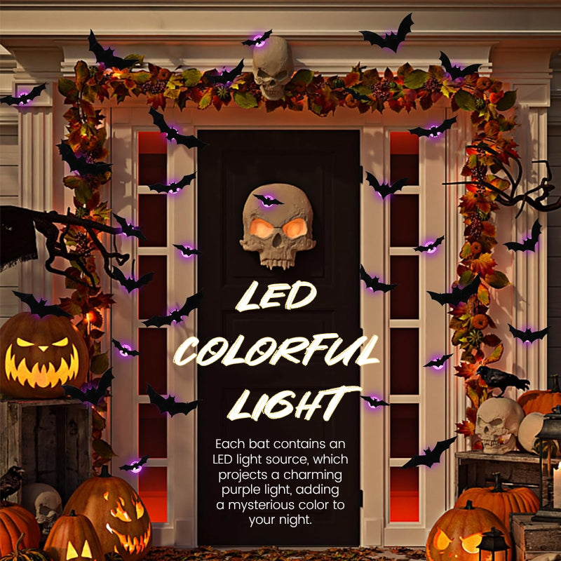 🦇Lámpara decorativa con murciélagos en 3D | Crea al instante un ambiente fantasma