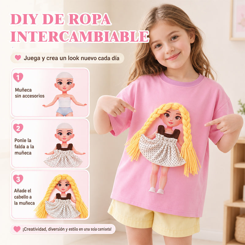 👧Camiseta DIY Niña Muñeca Intercambiable Verano 2026🌸