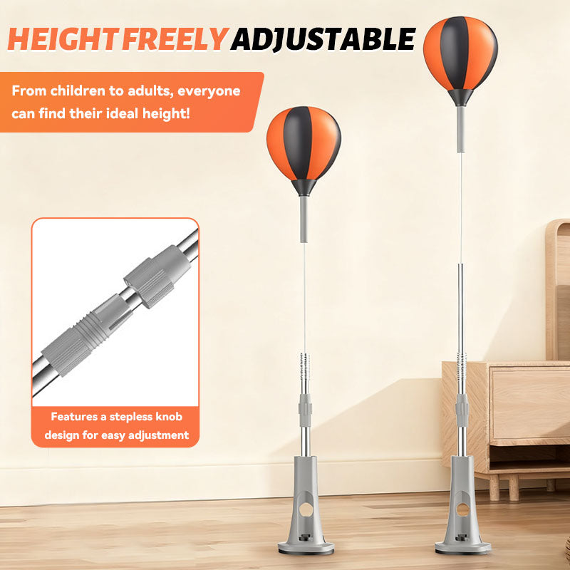 💥 Black Friday: 50 % rabatt! 🥊 Slagsekk med speedball ⭐ | Høydejusterbar & lydløs | Ekstra sterk sugekopp 🏠