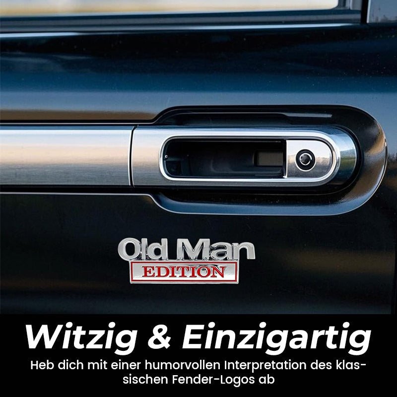 🚗Vis frem personligheten din med dette morsomme 💨 «Old Man Edition»-merket! 😆👴
