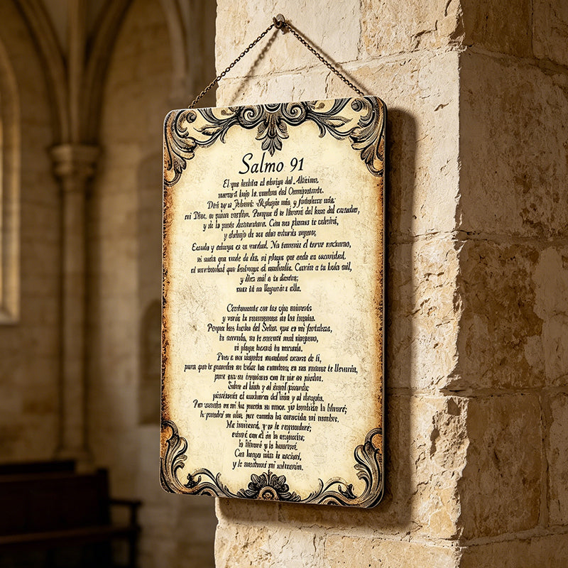 🕊️ Decoración de pared Salmo 91 ✝️