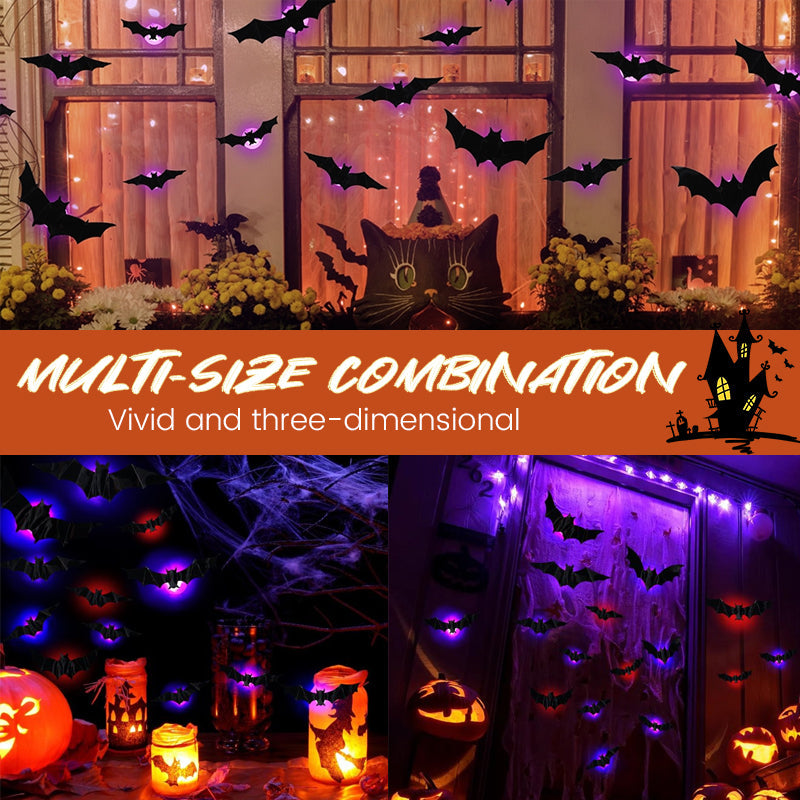 🦇Lámpara decorativa con murciélagos en 3D | Crea al instante un ambiente fantasma