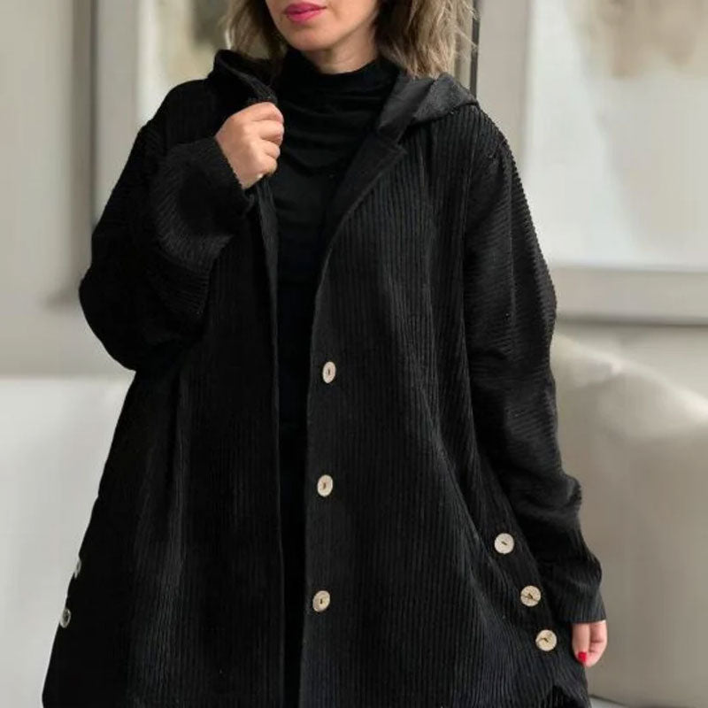 🍂 Chaqueta casual de terciopelo con capucha para el otoño 🧥