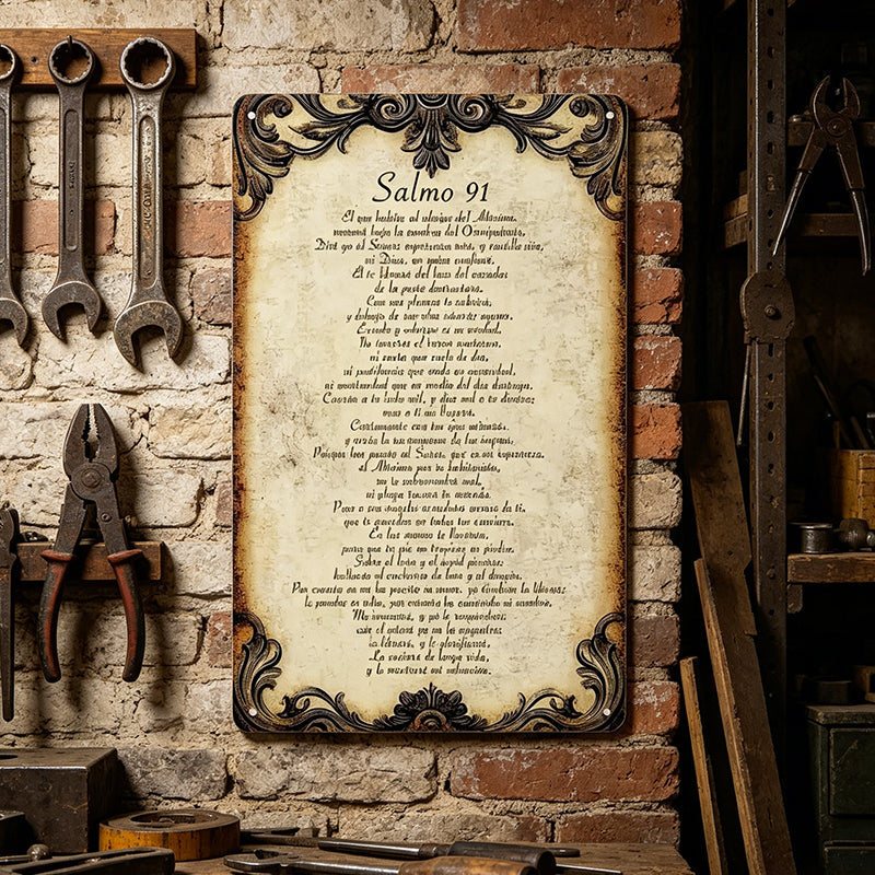 🕊️ Decoración de pared Salmo 91 ✝️