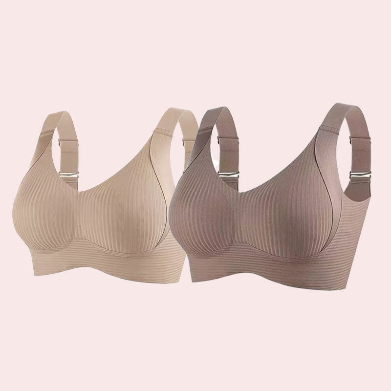 🎁Sujetador push-up acanalado con aros ajustables para muje