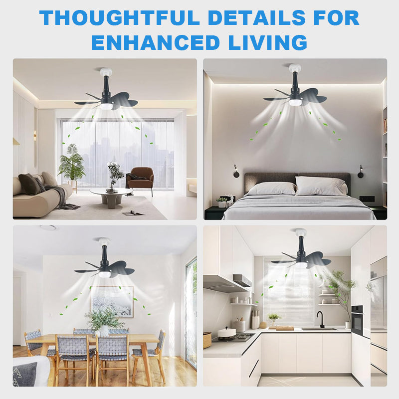 💡 Solución «Luz Ventiladora Inteligente»: ventilador de techo LED regulable con kit de montaje de fácil instalación 🌀