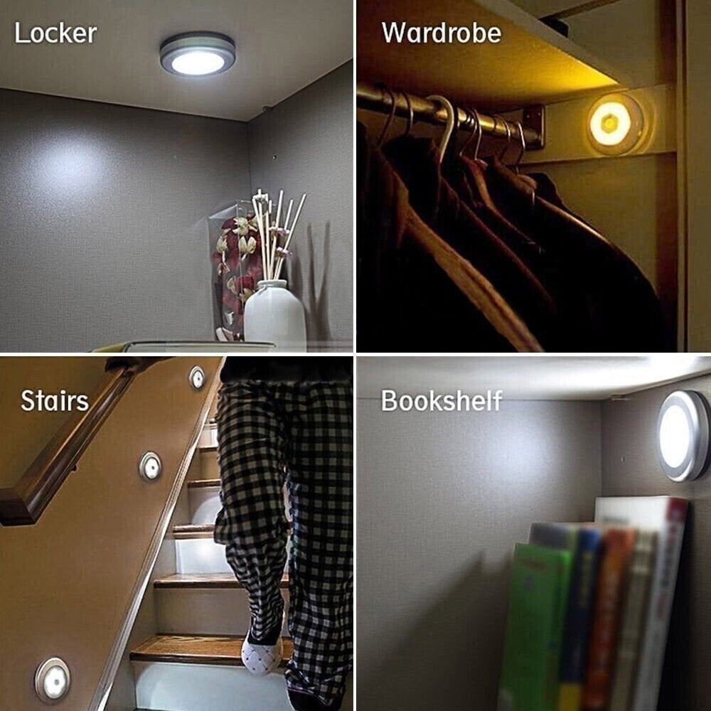 💡 Luz nocturna LED recargable por USB con sensor de movimiento – 5 modos para pasillo, escaleras y dormitorio