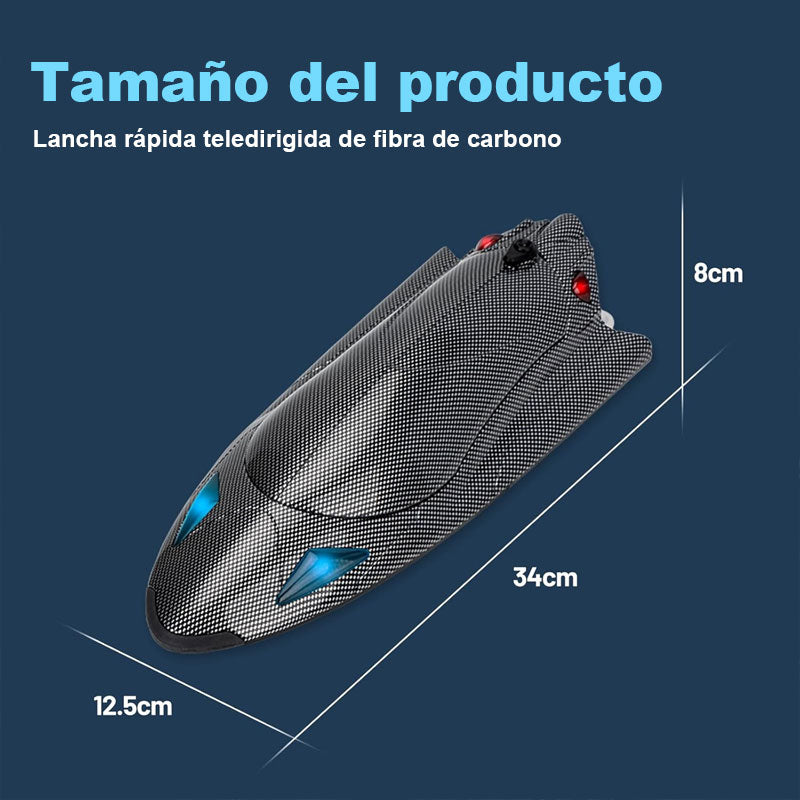 🚤Lancha rápida teledirigida de fibra de carbono