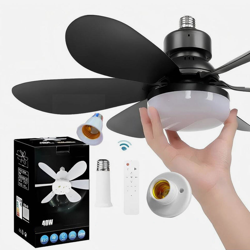 💡 Solución «Luz Ventiladora Inteligente»: ventilador de techo LED regulable con kit de montaje de fácil instalación 🌀
