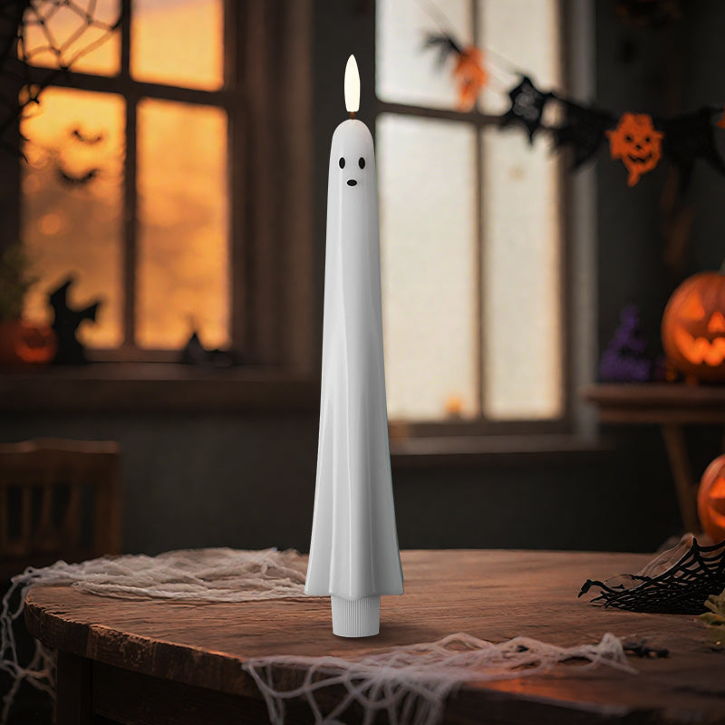 🎃👻 Luz Fantasma con Control Remoto con Mechalla de Llama Parpadeante 3D 👻🎃