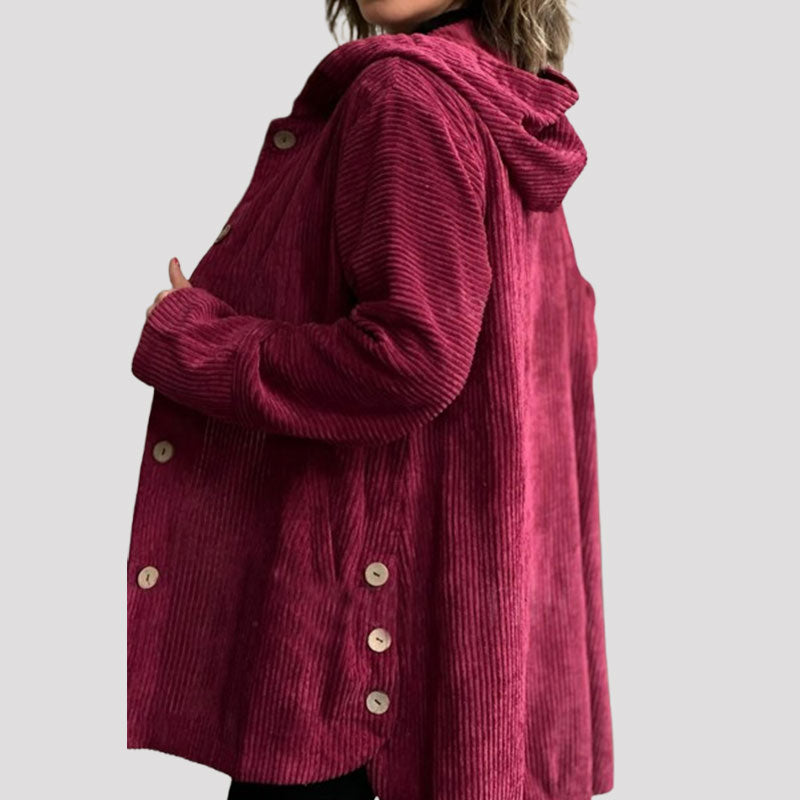 🍂 Chaqueta casual de terciopelo con capucha para el otoño 🧥