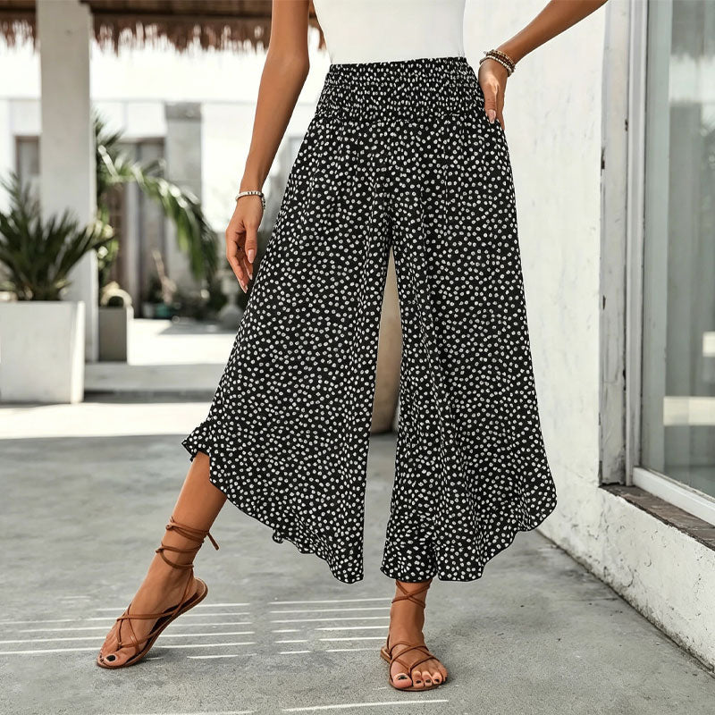 ⏳Oferta por tiempo limitado⏰ Pantalones anchos de talle alto para mujer – Efecto estilizante, cómodos y elegantes
