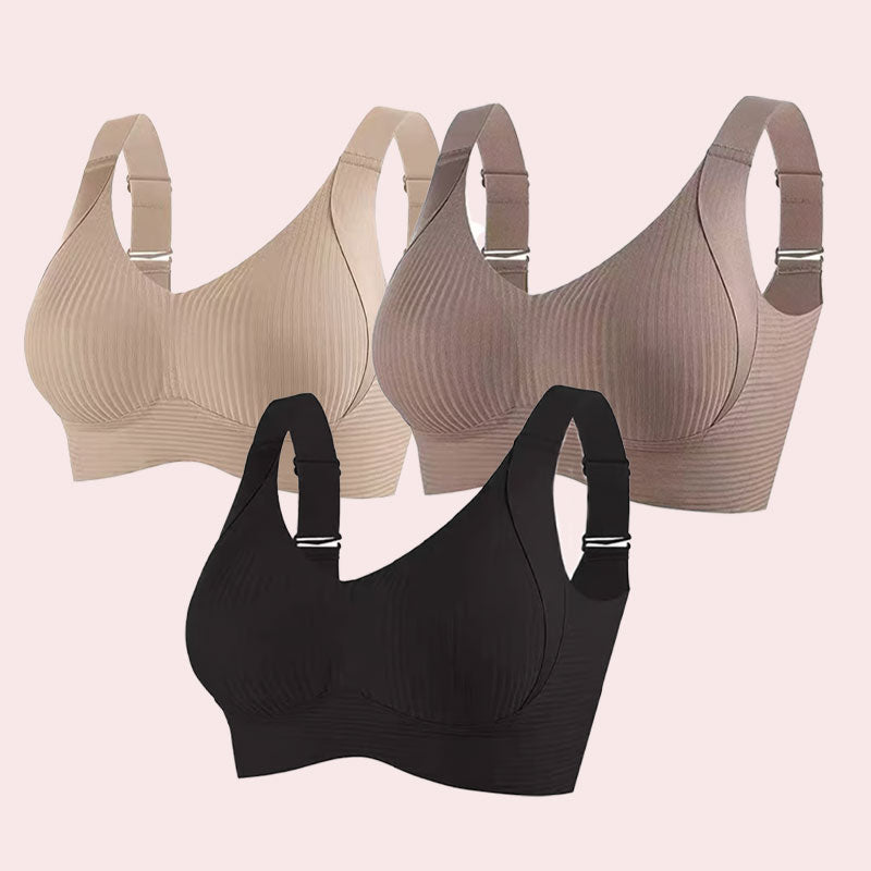 🎁Sujetador push-up acanalado con aros ajustables para muje