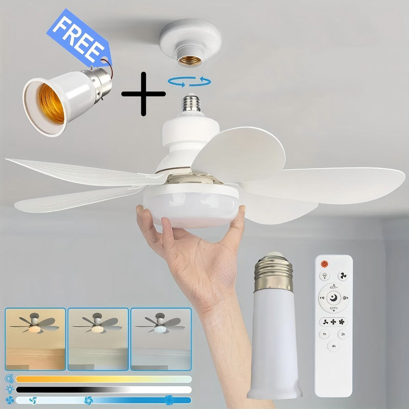 💡 Solución «Luz Ventiladora Inteligente»: ventilador de techo LED regulable con kit de montaje de fácil instalación 🌀