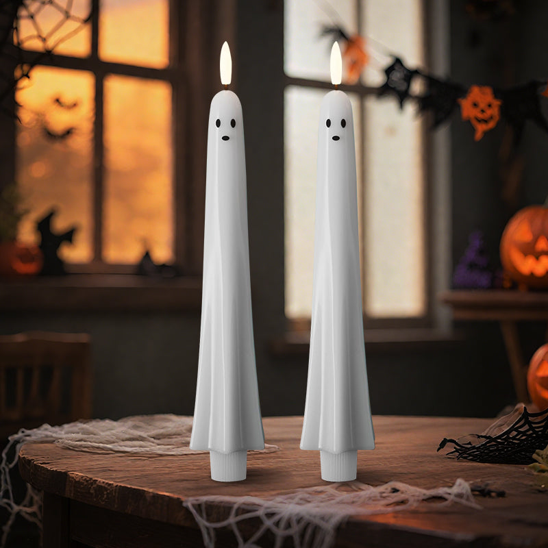 🎃👻 Luz Fantasma con Control Remoto con Mechalla de Llama Parpadeante 3D 👻🎃