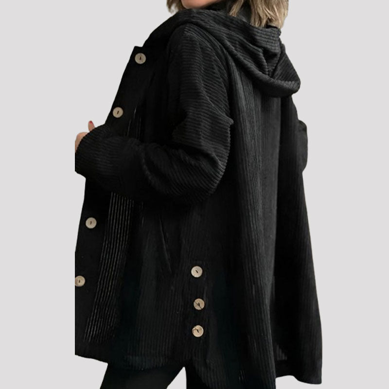 🍂 Chaqueta casual de terciopelo con capucha para el otoño 🧥
