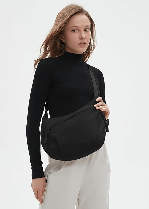 🔥Fasjonabel skulderveske i nylon i ensfarge