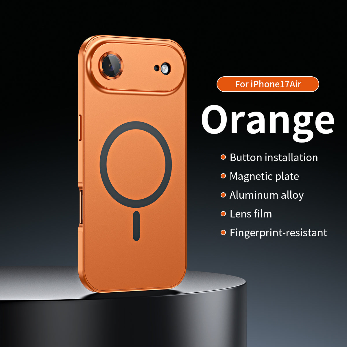✨ iPhone 17-12 🔥 Funda magnética con marco de aluminio para iPhone