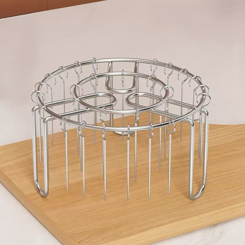 🔥 Soporte Vertical para Brochetas de Freidora de Aire – Porta Brochetas de Acero Inoxidable para Freidoras de Aire, Hornos y Brochetas Caseras de Barbacoa 🍢