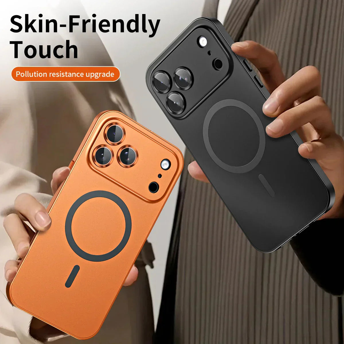 ✨ iPhone 17-12 🔥 Funda magnética con marco de aluminio para iPhone