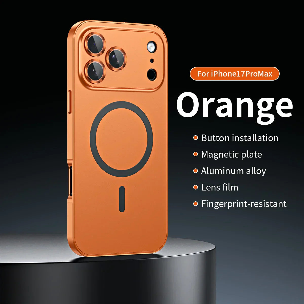 ✨ iPhone 17-12 🔥 Funda magnética con marco de aluminio para iPhone