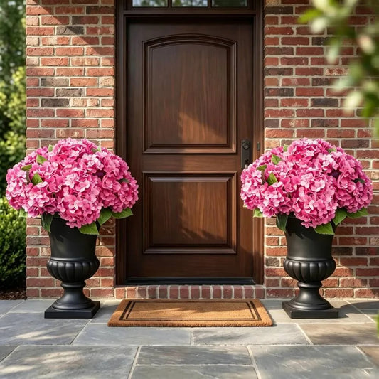 🌼 Hortensias artificiales para exterior – resistentes a los rayos UV, al agua y al viento 💐🌸
