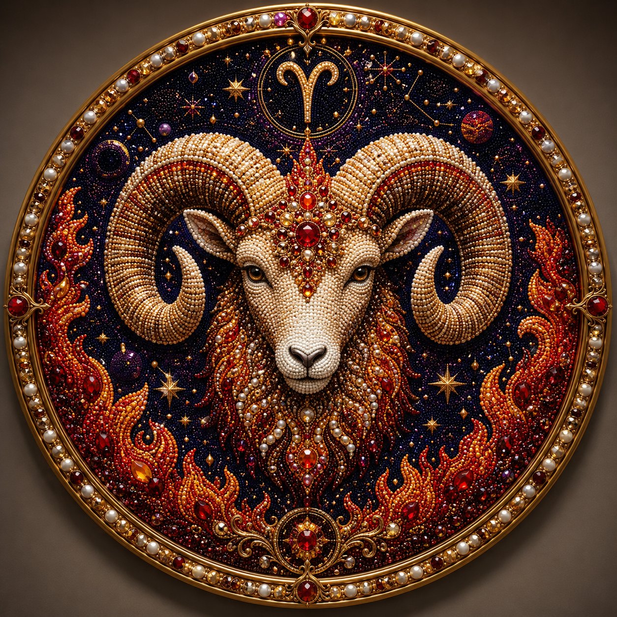 🌙 ¡Magia en tu pared! Arte de perlas zodiacal 3D de lujo para un hogar acogedor 🔮