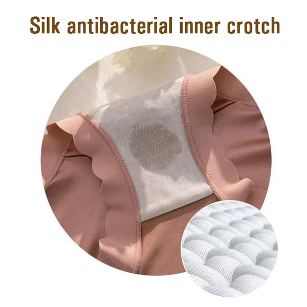 🎁Kjøp 1 Få 2 (3-pakning) Premium Satin Antibacterial Ice Silk Fuktabsorberende truse