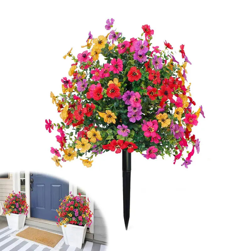 🌿Decoración floral artificial con eucalipto y violeta 💜