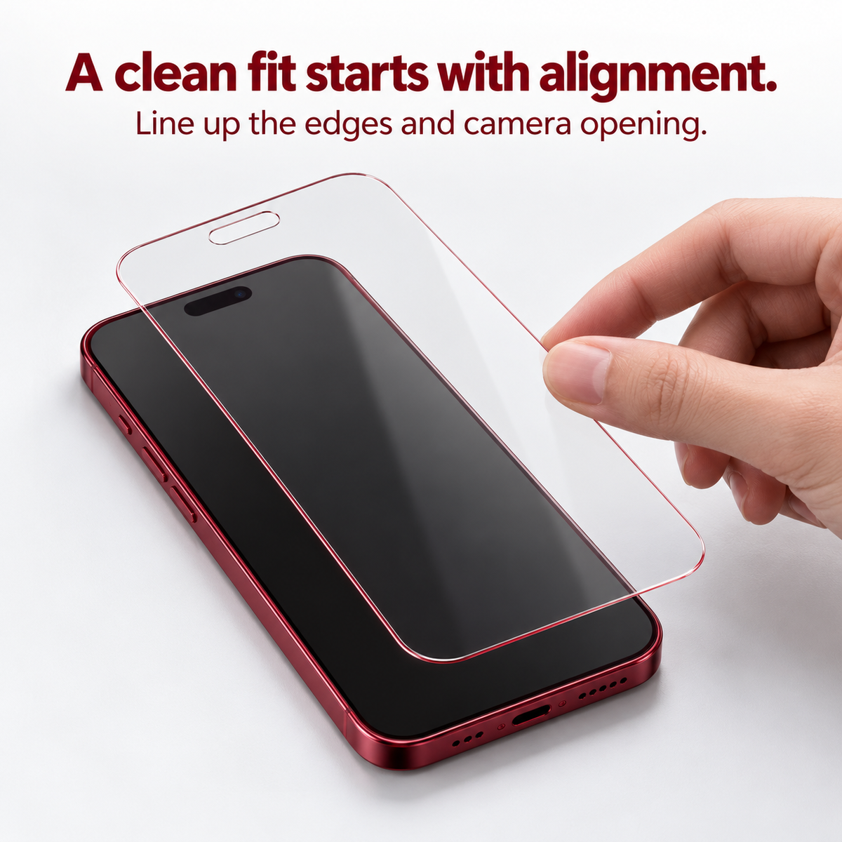 3 unidades🛡️ Protector de pantalla de privacidad con brillo rojo (cristal templado) para iPhone ✨