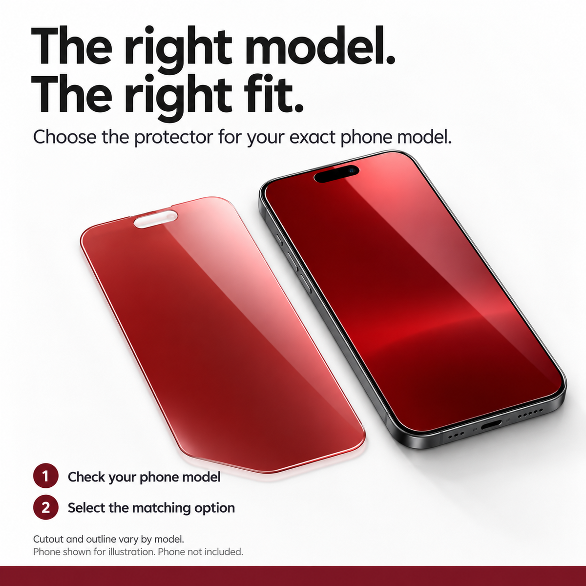 3 unidades🛡️ Protector de pantalla de privacidad con brillo rojo (cristal templado) para iPhone ✨