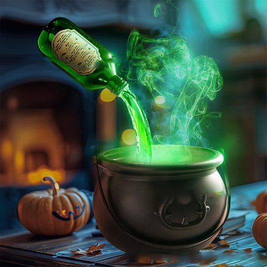 🎃Decoración de Halloween Botella Flotador Mágico y Difusor - Maceta Bruja Murciélago Negr🦇🧙‍♀️