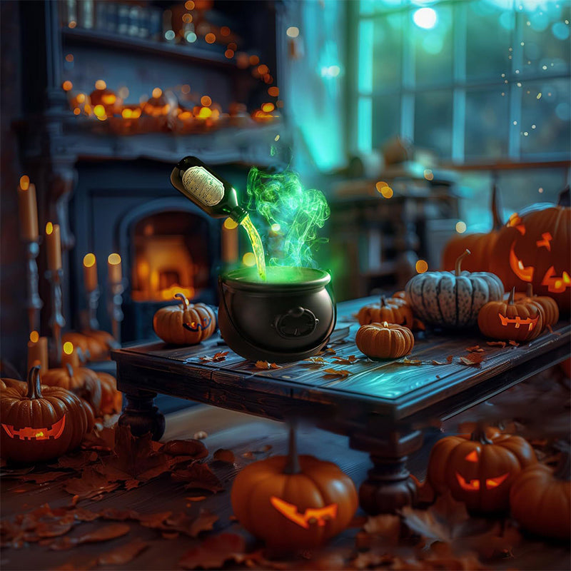 🎃Decoración de Halloween Botella Flotador Mágico y Difusor - Maceta Bruja Murciélago Negr🦇🧙‍♀️