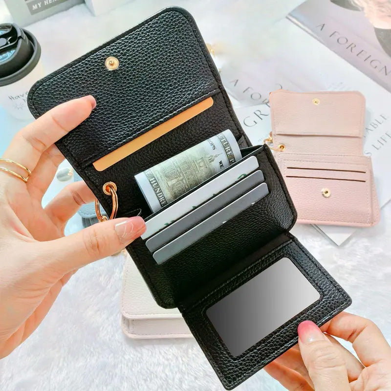 💖¡COMPRA 1 Y LLEVA 1 GRATIS!!💕Cartera corta RFID para mujer – Elegante tarjetero con llavero y monedero